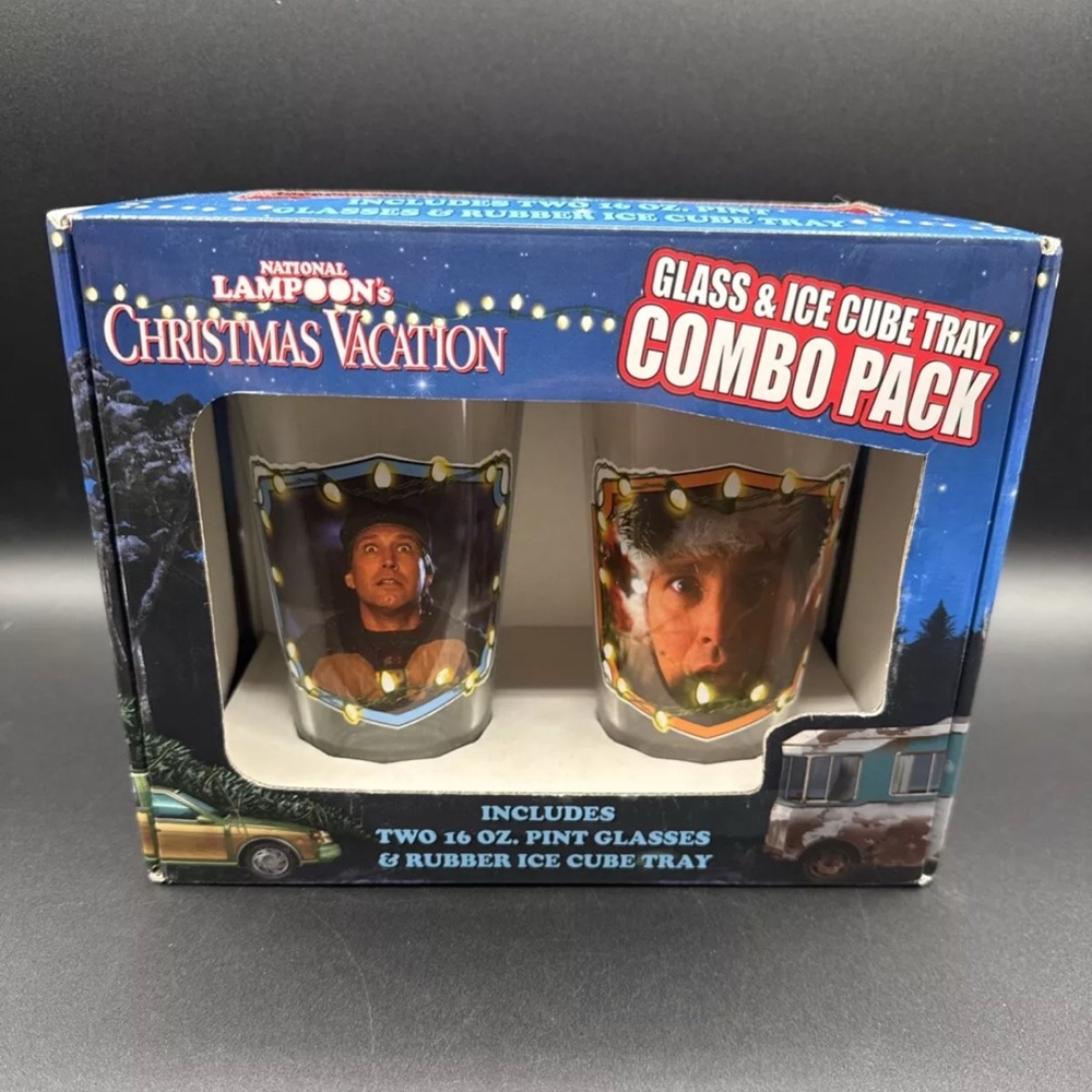 National Lampoons Christmas Vacation Beer Glasses Ice Tray Christmas Combo Pack